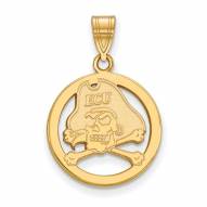 East Carolina Pirates Sterling Silver Gold Plated Small Pendant