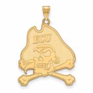 East Carolina Pirates NCAA Sterling Silver Gold Plated Extra Large Pendant