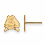 East Carolina Pirates NCAA Sterling Silver Gold Plated Extra Small Post Earrings