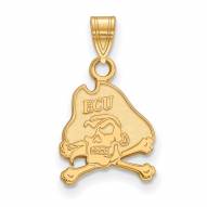 East Carolina Pirates NCAA Sterling Silver Gold Plated Small Pendant
