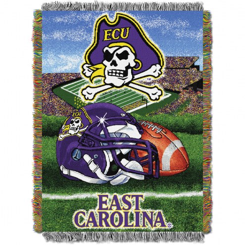 East Carolina Pirates NCAA Woven Tapestry Throw Blanket