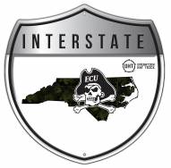 East Carolina Pirates OHT Camo Metal 12" Interstate Sign