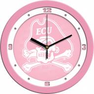 East Carolina Pirates Pink Wall Clock