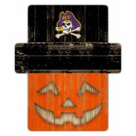 East Carolina Pirates Pumpkin Cutout with Stake