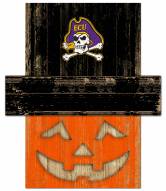 East Carolina Pirates Pumpkin Head Sign