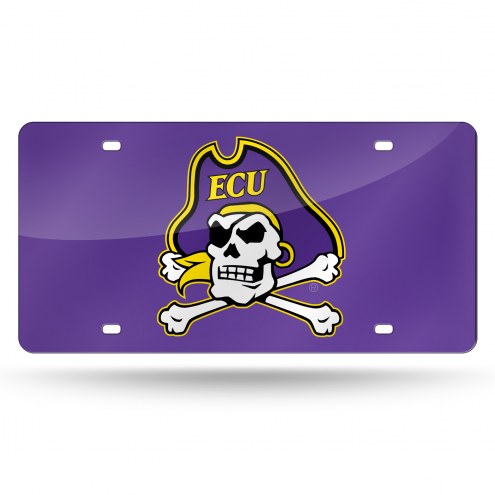East Carolina Pirates Purple Laser Cut License Plate