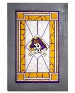 East Carolina Pirates Stained Glass with Frame