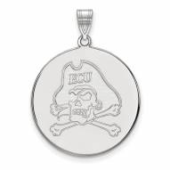 East Carolina Pirates Sterling Silver Extra Large Disc Pendant