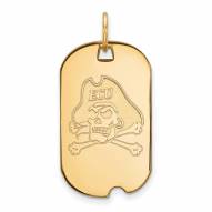 East Carolina Pirates Sterling Silver Gold Plated Small Dog Tag
