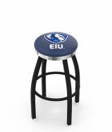 Eastern Illinois Panthers Black Swivel Barstool with Chrome Accent Ring