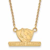Eastern Illinois Panthers Sterling Silver Gold Plated Small Pendant Necklace