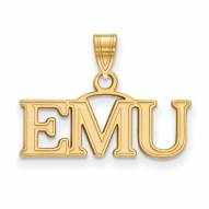 Eastern Michigan Eagles Sterling Silver Gold Plated Small Pendant