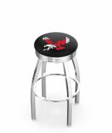 Eastern Washington Eagles Chrome Swivel Barstool with Ribbed Accent Ring