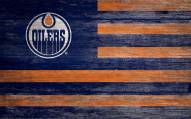 Edmonton Oilers 11" x 19" Distressed Flag Sign