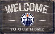Edmonton Oilers 11" x 19" Welcome to Our Home Sign
