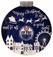 Edmonton Oilers 12" Christmas Village Wall Art