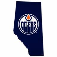 Edmonton Oilers 12" Team Color Logo State Sign