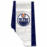 Edmonton Oilers 15" Flag Cutout Sign