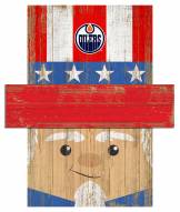 Edmonton Oilers 19" x 16" Patriotic Head