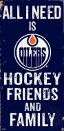 Edmonton Oilers 6" x 12" Friends & Family Sign