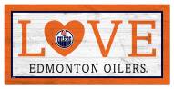 Edmonton Oilers 6" x 12" Love Sign