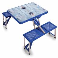 Edmonton Oilers Blue Sports Folding Picnic Table