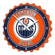Edmonton Oilers Bottle Cap Wall Clock