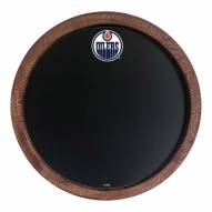 Edmonton Oilers Chalkboard ""Faux"" Barrel Top Sign