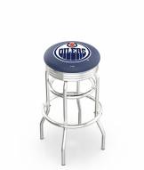 Edmonton Oilers Double Ring Swivel Barstool with Ribbed Accent Ring