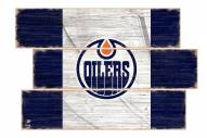 Edmonton Oilers Flag 3 Plank Sign