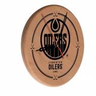 Edmonton Oilers Laser Engraved Wood Clock