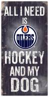Edmonton Oilers Hockey & My Dog Sign