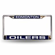 Edmonton Oilers Laser Chrome License Plate Frame