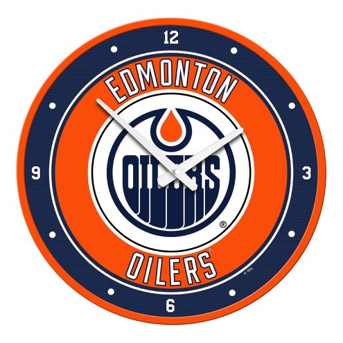Edmonton Oilers Modern Disc Wall Clock