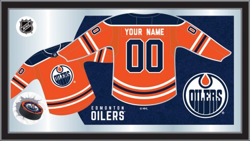 Edmonton Oilers Personalized Jersey Mirror