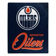 Edmonton Oilers Signature Raschel Throw Blanket
