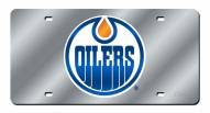 Edmonton Oilers Silver Laser License Plate
