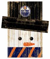 Edmonton Oilers Snowman Head Sign