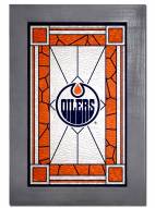 Edmonton Oilers Stained Glass with Frame