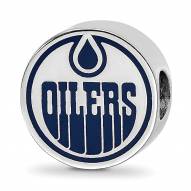 Edmonton Oilers Sterling Silver Enameled Bead