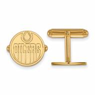 Edmonton Oilers Sterling Silver Gold Plated Cuff Links