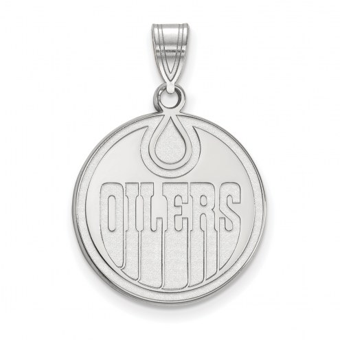 Edmonton Oilers Sterling Silver Large Pendant