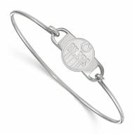 Edmonton Oilers Sterling Silver Wire Bangle Bracelet