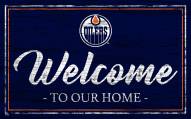 Edmonton Oilers Team Color Welcome Sign