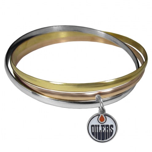 Edmonton Oilers Tri-color Bangle Bracelet