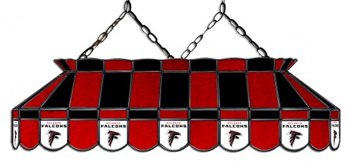 Atlanta Falcons NFL Team 40&quot; Rectangular Stained Glass Shade