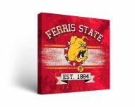 Ferris State Bulldogs Banner Canvas Wall Art