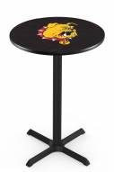 Ferris State Bulldogs Black Wrinkle Bar Table with Cross Base