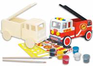 Fire Truck Wood Paint Kit