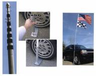 Ultimate Tailgater's Package - Includes 20' Telescoping Flag Pole and Tire Mount